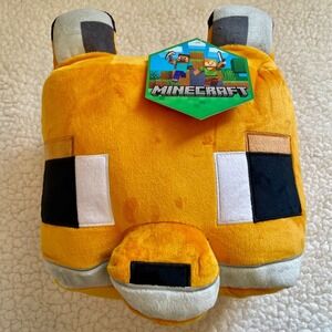 Minecraft Fox Plush Mini Backpack Orange Kids Small Zippered Bag 6.5in NEW